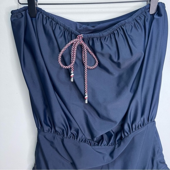 Tommy Hilfiger Navy Blue Strapless Swimsuit Size 8 - Picture 3 of 9